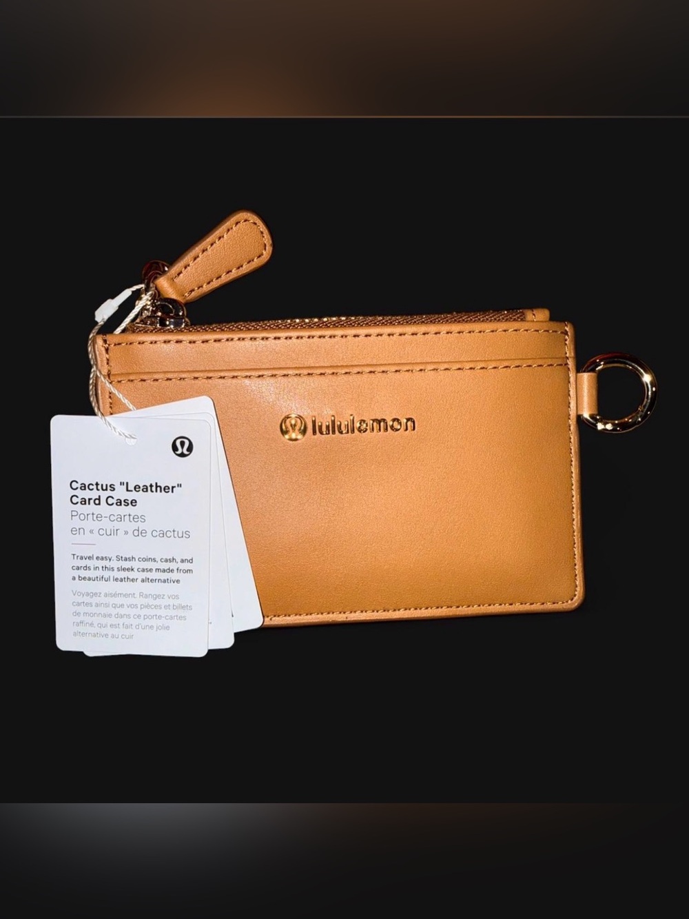 SOLD OUT! Lululemon athletica Cactus Leather Card Case in Warm Tan